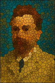 Bild von Woronoi dargestellt in einem Voronoi-Zellen Mosaik